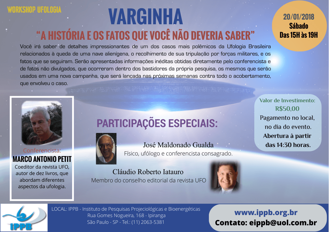 encontro ufologico em sao paulo janeiro 2018