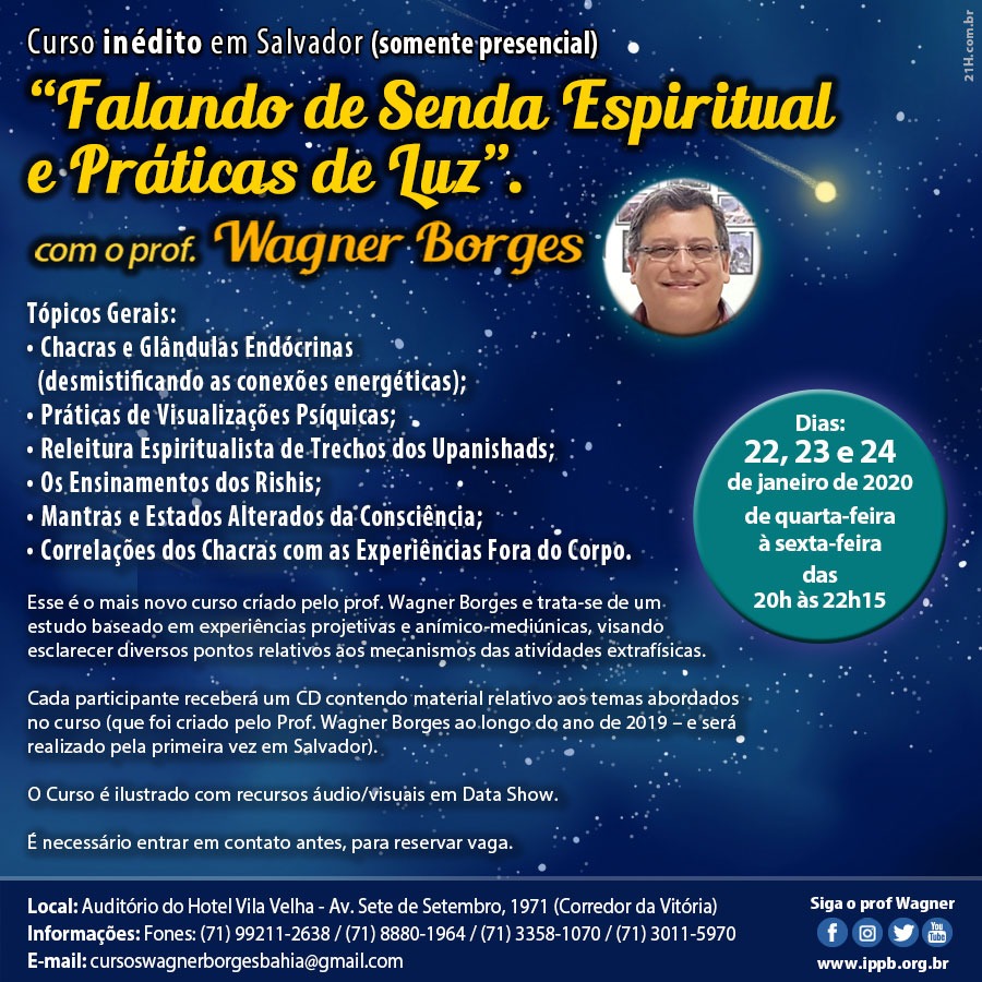 palestra e curso em salvador em janeiro de 2020